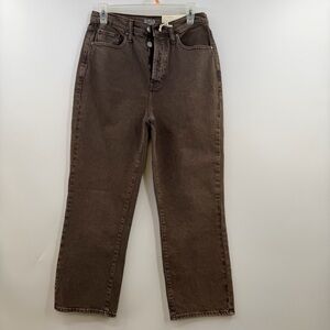 a.n.a Highest Rise Vintage Straight Jeans Brown Wash Size 4 NWT